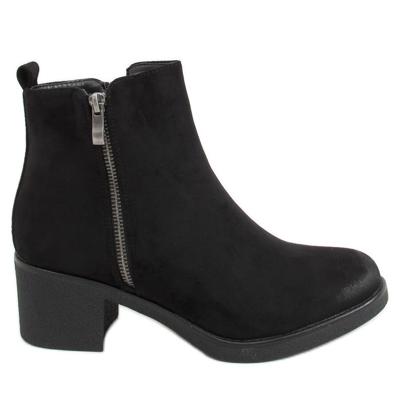 Stiefel mit Gummiabsatz schwarz 8301 Black