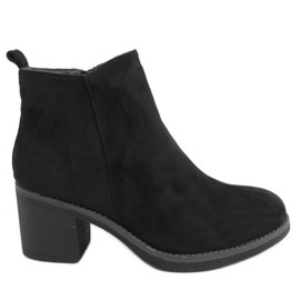 Schwarze Stiefel mit hohen Absätzen 9B1003 Schwarz