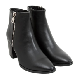 Schwarze Stiefel mit hohen Absätzen 9547 Schwarz