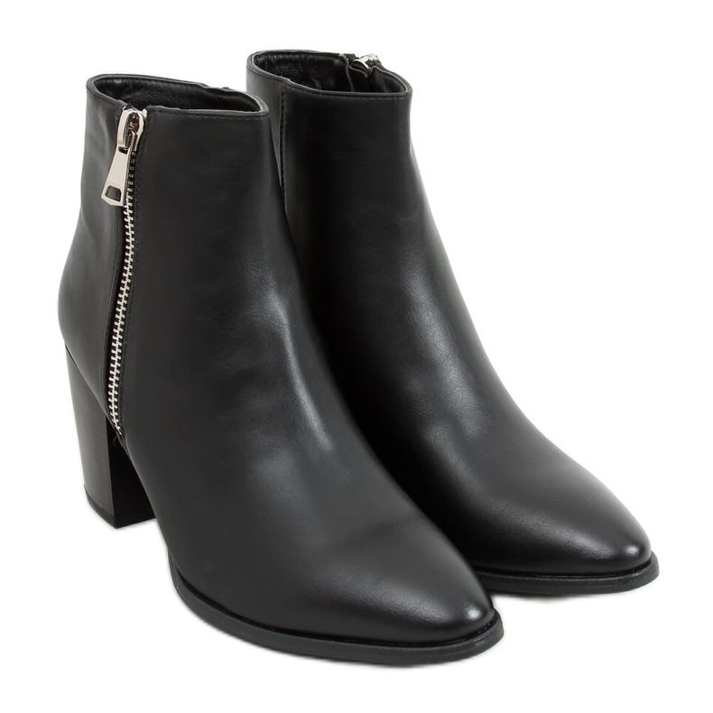 Schwarze Stiefel mit hohen Absätzen 9547 Schwarz