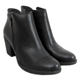 Schwarze Stiefel mit hohen Absätzen 9B1037 Schwarz