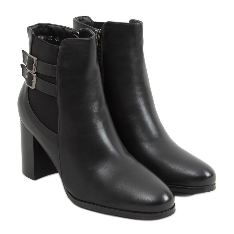 Schwarze Stiefel mit hohen Absätzen 8998-35 Schwarz