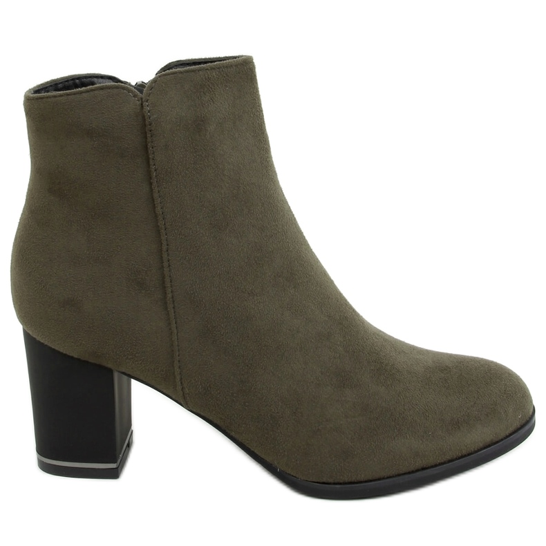 Grüne Stiefel mit niedrigem Absatz KL-718 Grün