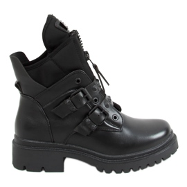 Schwarze Militärstiefel YY6808 Schwarz