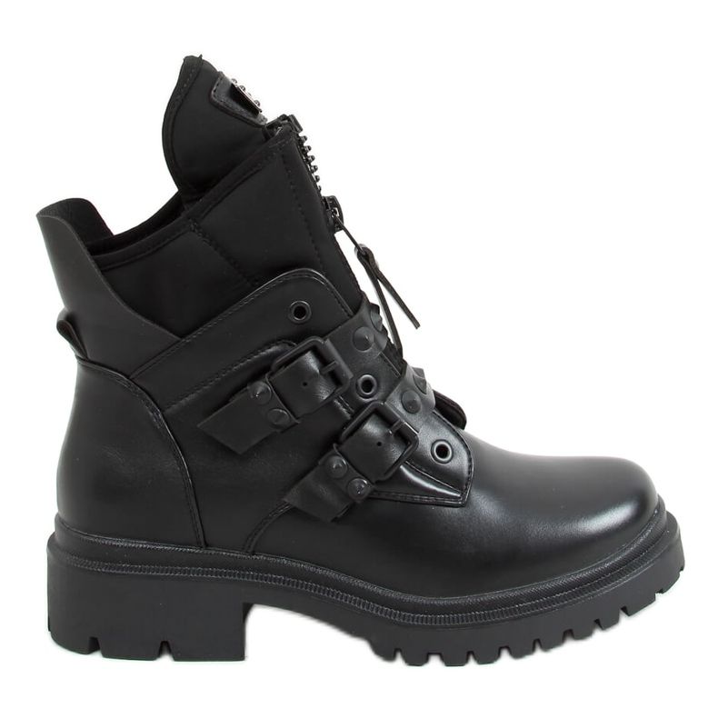 Schwarze Militärstiefel YY6808 Schwarz