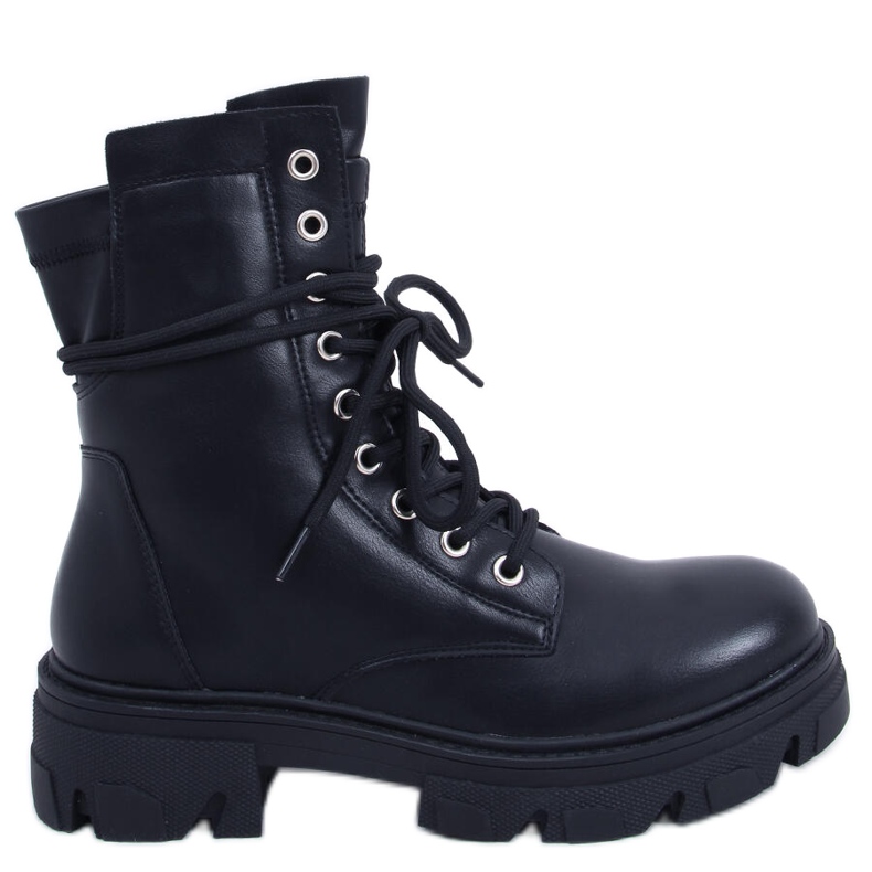 Schnürstiefel schwarz RQ379 Schwarz