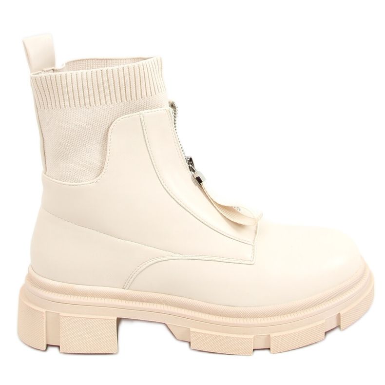 Stiefel mit Sockenoberteil beige 168-321 Beige