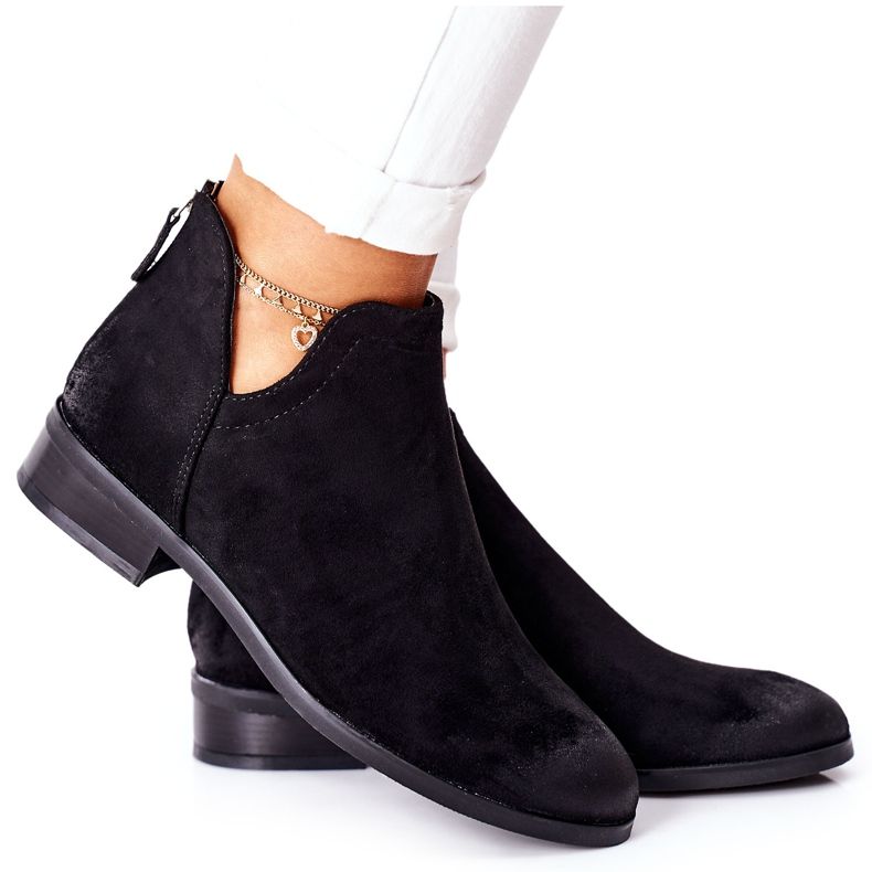 Vinceza Warme Wildlederstiefel für Damen Schwarz Joaliene