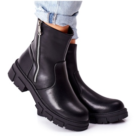 S.Barski Stylische Damen S. Barski Black Gles Stiefel schwarz