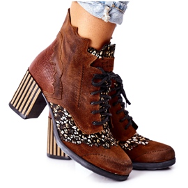 Damenstiefel Leder Maciejka Braun 03190-02