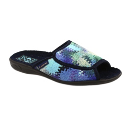 Damen Hausschuhe Adanex 26264 Sweet marineblau blau grün