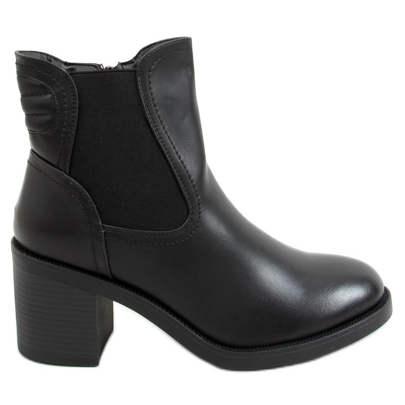 Schwarze Chelsea-Boots, schwarz 9565 Schwarz