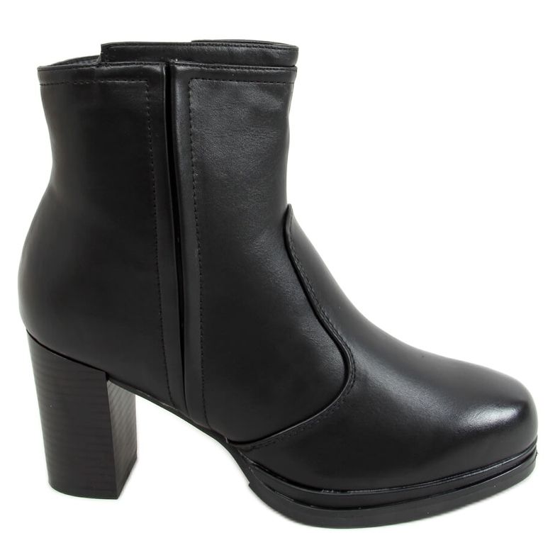 Schwarze Stiefel mit hohen Absätzen 9553 Schwarz