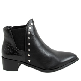 Schwarze Chelsea-Boots für Damen C753 Schwarz