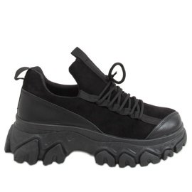 Schwarz NB520P Schwarze Sportschuhe mit hohen Sohlen