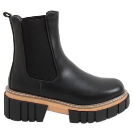 Schwarze Chelsea-Boots für Damen NS228P Schwarz