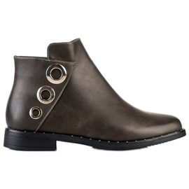 Goodin Stiefel mit silbernen Ornamenten braun