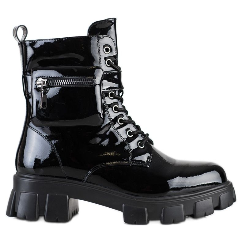 Weide Lackierte Arbeiter mit Tasche schwarz