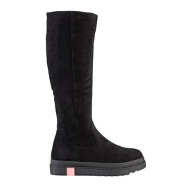 Seastar Plateaustiefel aus Wildleder schwarz