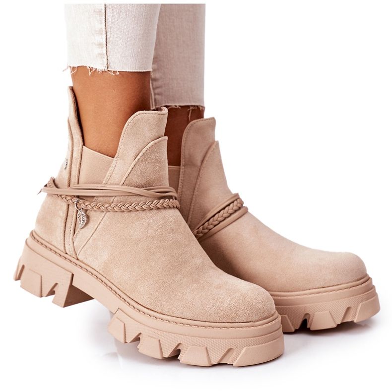 PS1 Warm Booties Jodhpur Stiefel Beige Gute Idee