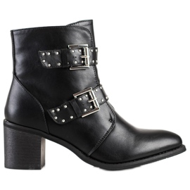 Sixth Sense Rockstiefel auf High Heels schwarz