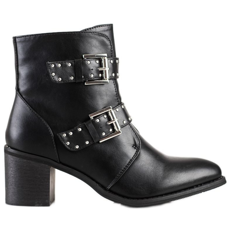 Sixth Sense Rockstiefel auf High Heels schwarz