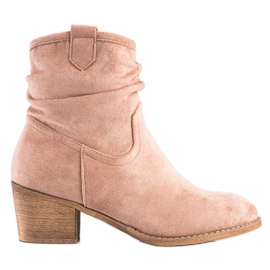 SHELOVET Klassische beige Cowgirls rosa