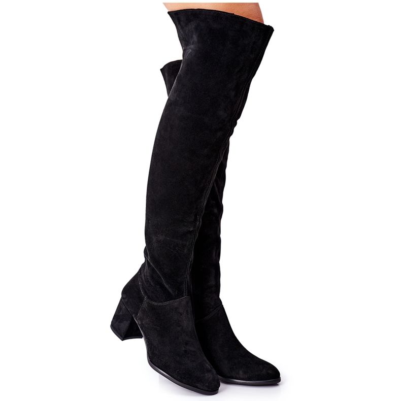 Schwarze Wildlederstiefel Nicole 2582