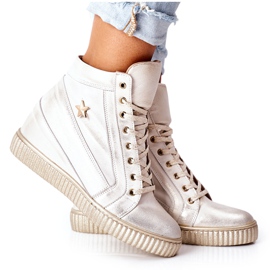 Lewski Shoes Damen Sport Lederschuhe Lewski Golden 3079