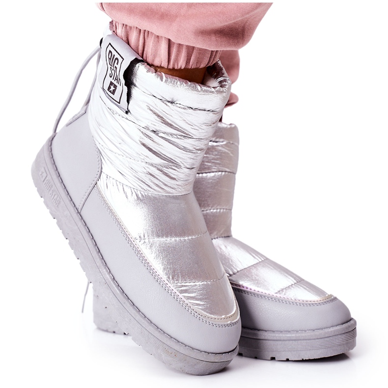 Damen Schneestiefel Big Star II274118 Silber silber-