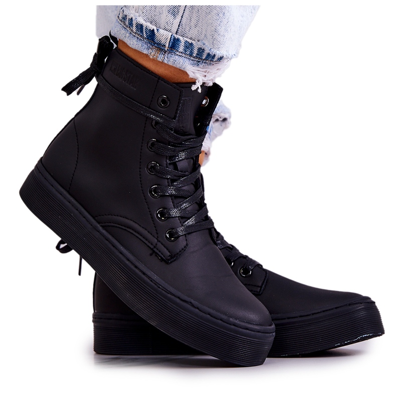 Hohe Sneakers für Damen Big Star II274096 Schwarz