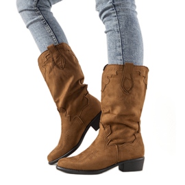 Camel LuckyShoes Cowboystiefel braun