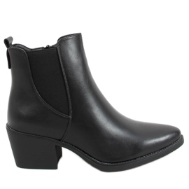 Schwarze Stiefel mit niedrigem Absatz HQ1363 Schwarz
