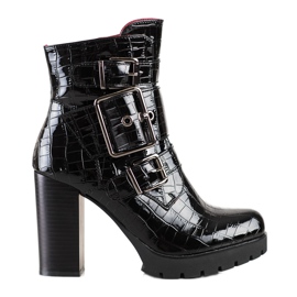 Erynn Modische Stiefel mit hohem Absatz schwarz