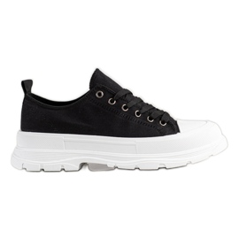 SHELOVET Textile Mode-Sneakers schwarz