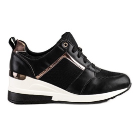 Sweet Shoes Sneakers mit Keilabsatz und Mesh schwarz