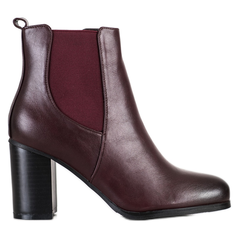 Renda Klassische burgunderrote Stiefel auf einem Pfosten rotwein