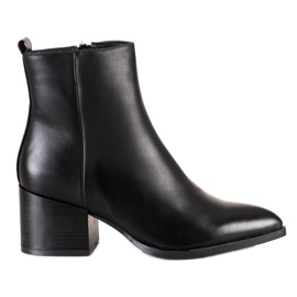 Lovery Schwarze Stiefeletten in Spitz