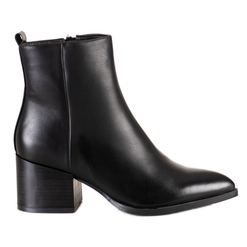 Lovery Schwarze Stiefeletten in Spitz