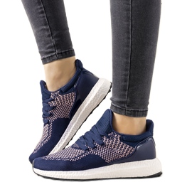 Marineblaue Sportschuhe für Damen aus Thailand navy blau rosa
