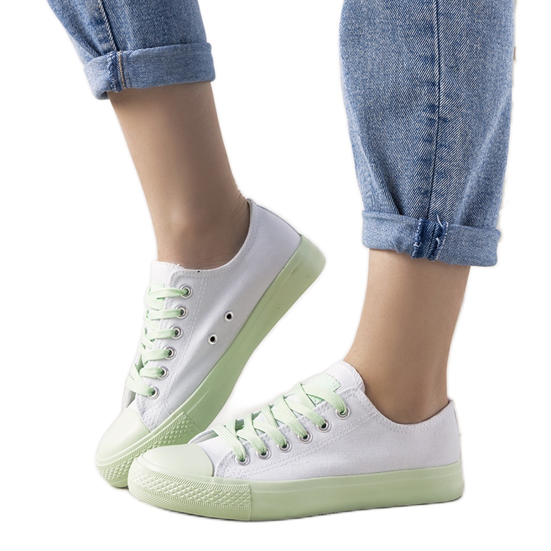 Senor Damen-Sneaker in Weiß und Grün