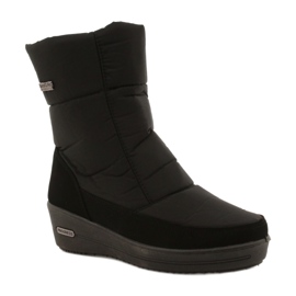 Progress Leichte Schneestiefel der Frauen auf dem Pelzfortschritt progj-22-126 schwarz