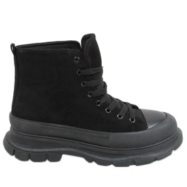 Schwarze Damen Knöchel-Sneaker 85-730 Schwarz