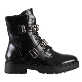 Bestelle Warme Arbeiter mit Kristallen schwarz