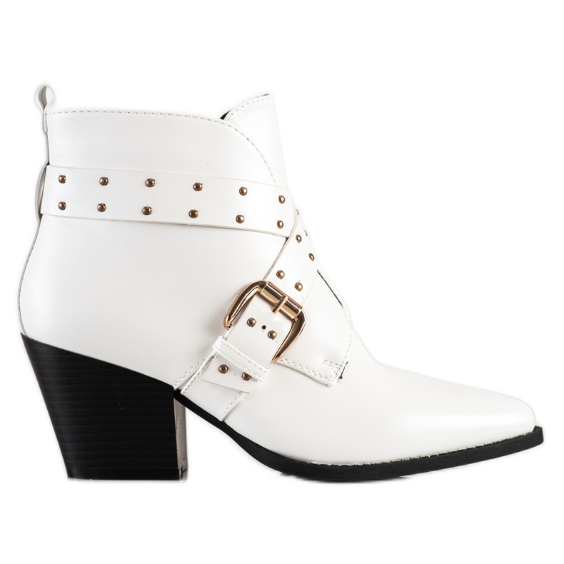 Lucky Shoes Rockstiefel auf der Post weiß