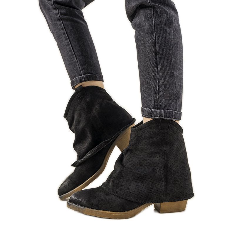 Schwarze Damen Cowboystiefel Belloci