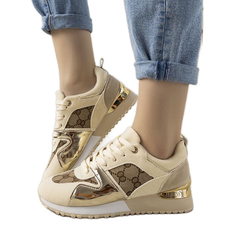 Beige Sneakers für Damen von Jovanna