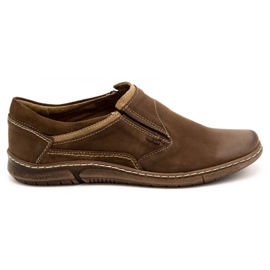 KOMODO Braune Herren Leder Slipper 860K