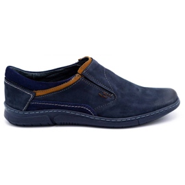 KOMODO Herren Leder Slipper 860K marineblau