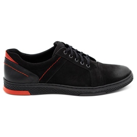KOMODO Herren Leder Freizeitschuhe 883LK schwarz